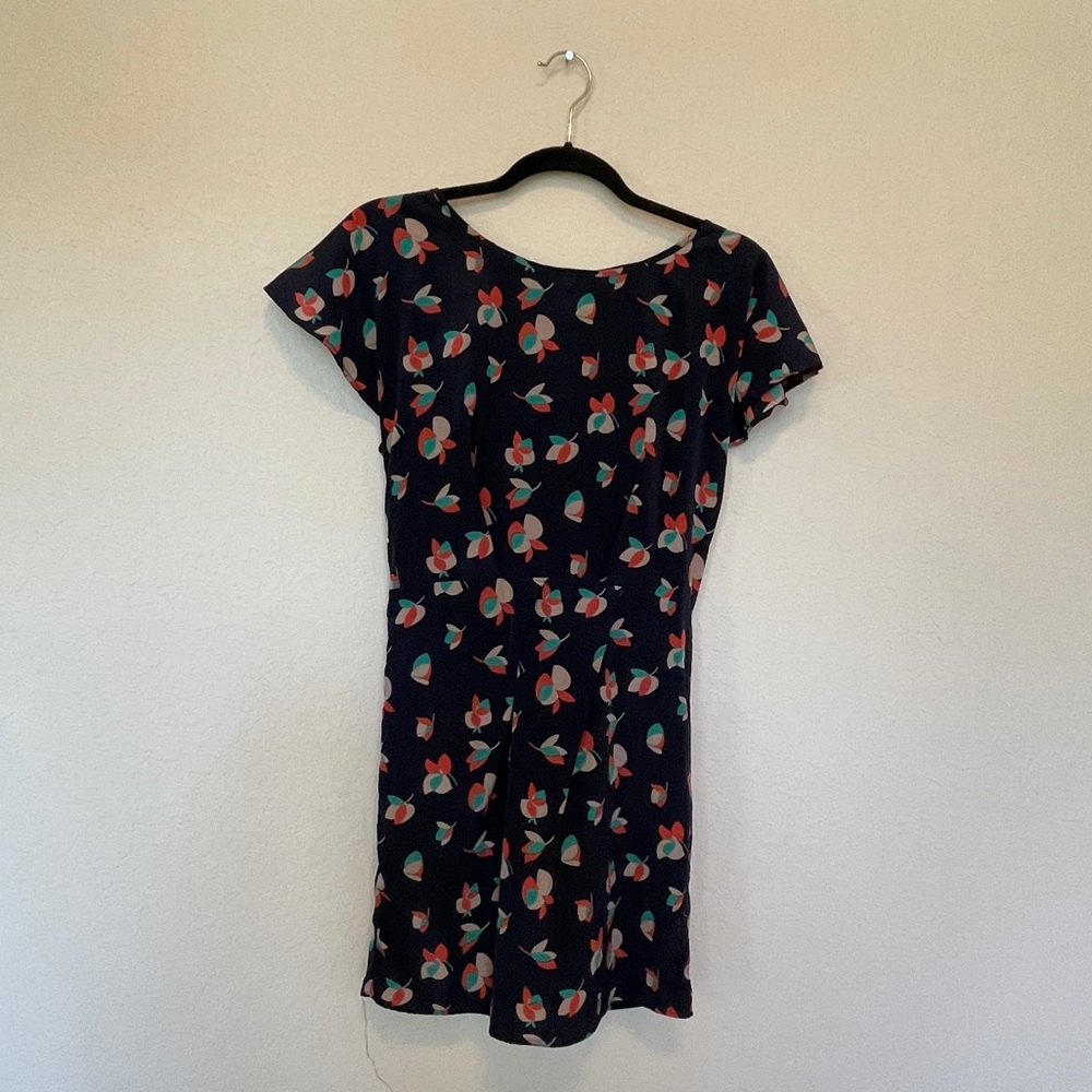 Navy Floral Dress